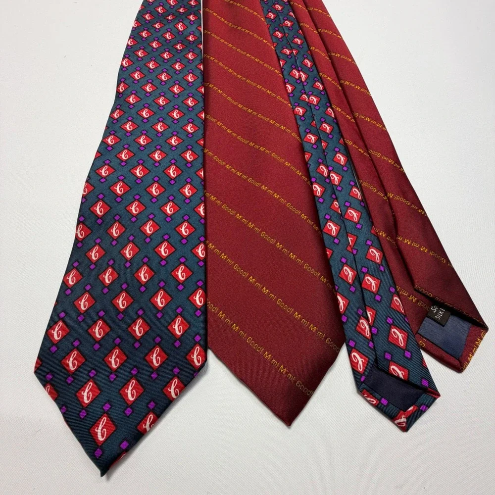 Vintage‎ Campbell Soup Necktie Set Mm! Mm! Good Silk Chelsea LTD Promo